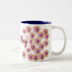 Tasse 2 Couleurs Motif de fleurs