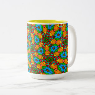 Tasse 2 Couleurs Motif de fleurs esthétiques