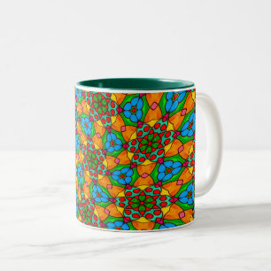 Tasse 2 Couleurs Motif de fleurs esthétiques