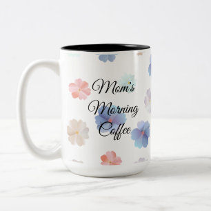 Tasse 2 Couleurs Motif de fleurs sauvages pastel doux