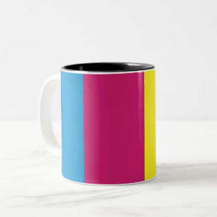 Tasse 2 Couleurs motif de fond à rayures cmyk graphique couleur cya