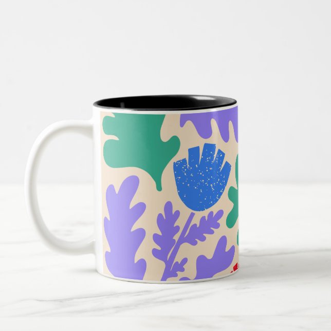 Tasse 2 Couleurs Motif de formes géométriques vives (Gauche)