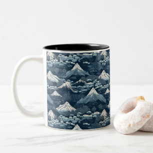 Tasse 2 Couleurs Motif de la Grande Vague japonaise 
