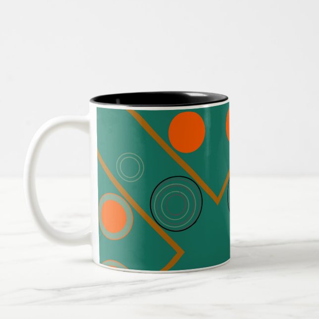 Tasse 2 Couleurs Motif de muqueuse verte (Gauche)