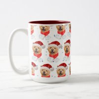 Motif de Noël de chien Chow Chow mignon