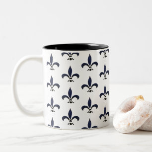 Tasse 2 Couleurs Motif de peinture Fleur de Lis