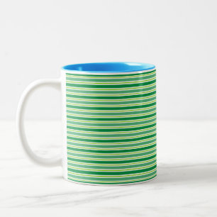 Tasse 2 Couleurs Motif de rayures vertes pour la Saint-Patrick-5460