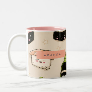 Tasse 2 Couleurs Motif de sushi et de sauce de soja adorable person
