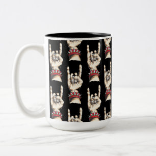 Tasse 2 Couleurs Motif des cornes noires