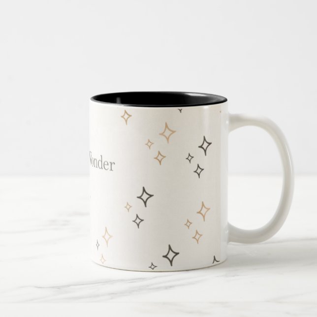 Tasse 2 Couleurs Motif d'étoile scintillante minimal pour les produ (Droit)