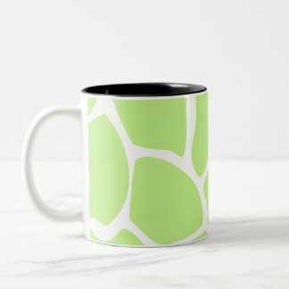 Tasse 2 Couleurs Motif d'impression de girafe en vert de chaux