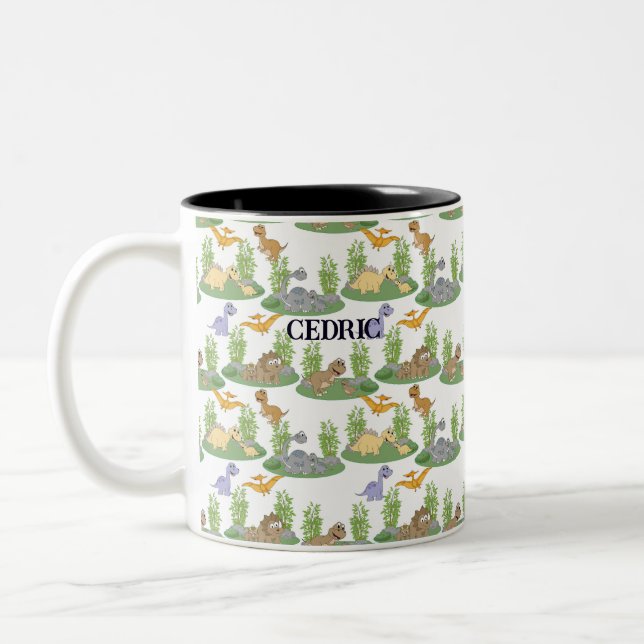 Tasse 2 Couleurs Motif Dinosaure de l'arbre des enfants mignons Per (Gauche)
