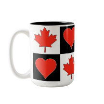 Motif du coeur du drapeau du Canada Patriotique Ca