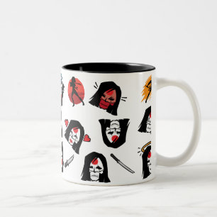 Tasse 2 Couleurs Motif du peloton   Katana Emoji de suicide