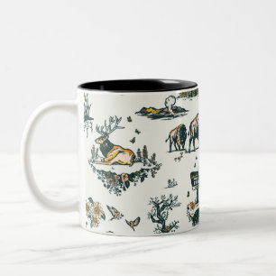 Tasse 2 Couleurs Motif faunique du parc national Yellowstone