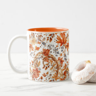 Tasse 2 Couleurs Motif feuille automne