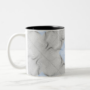 Tasse 2 Couleurs Motif filaire 08,B Blanc BG