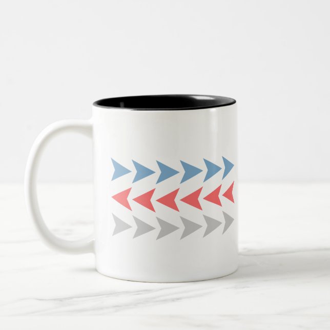 Tasse 2 Couleurs Motif Flèche (Gauche)