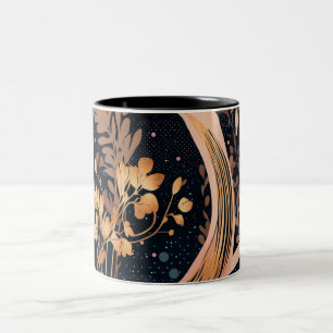 Tasse 2 Couleurs motif floral Abstrait, pois, vignes