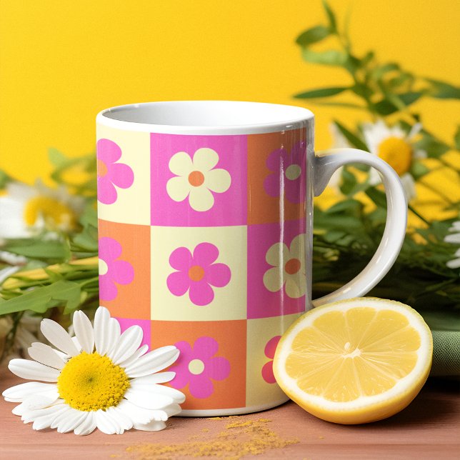 Tasse 2 Couleurs Motif floral bohème coloré rétro (Créateur téléchargé)