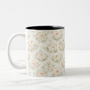 Tasse 2 Couleurs Motif floral de mariage