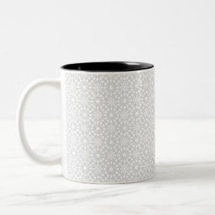 Tasse 2 Couleurs Motif floral en dentelle blanche élégant