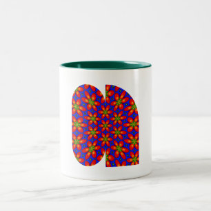 Tasse 2 Couleurs Motif Floral Rouge mou