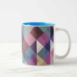 Tasse 2 Couleurs Motif géométrique coloré