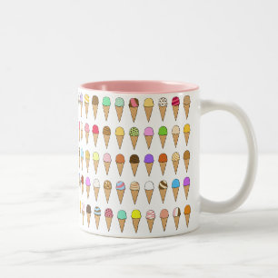 Tasse 2 Couleurs Motif "Glaces de nombreuses saveurs"
