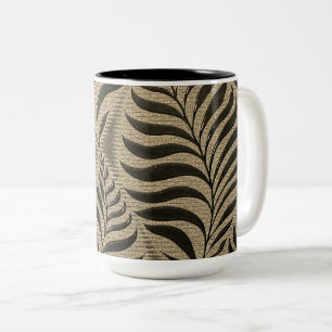 Tasse 2 Couleurs Motif Gold Leaf
