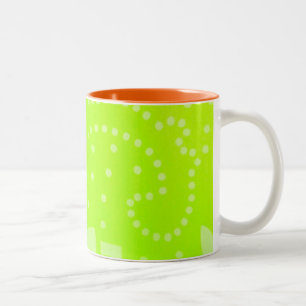 Tasse 2 Couleurs Motif graphique à bandes de points géomentriques L