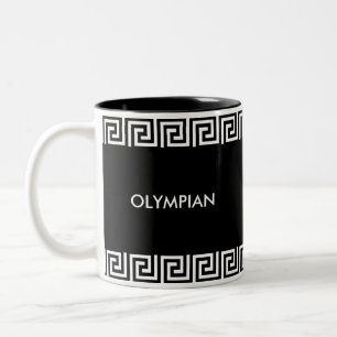 Tasse 2 Couleurs Motif grec noir et blanc