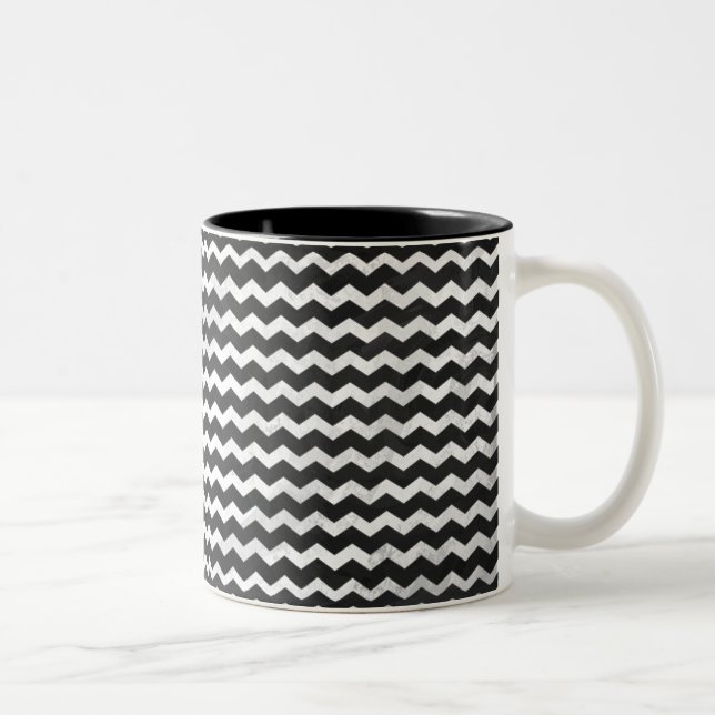 Tasse 2 Couleurs Motif Kohl Black Chevron (Droit)