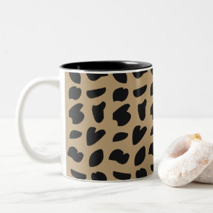 Tasse 2 Couleurs Motif léopard moderne élégant tendance 