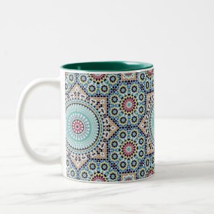 Tasse 2 Couleurs Motif marocain vintage