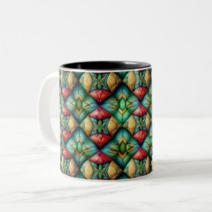 Tasse 2 Couleurs Motif mosaïque géométrique africain coloré