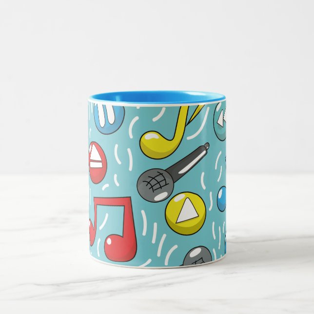 Tasse 2 Couleurs Motif musical (Centre)