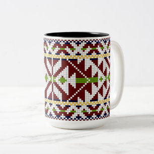 Tasse 2 Couleurs Motif national estonien de la ceinture de Kolga-Ja
