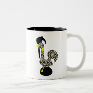 Tasse 2 Couleurs Motif noir, Galo de Barcelos
