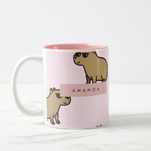 Tasse 2 Couleurs Motif Pastel Cute Dog personnalisé