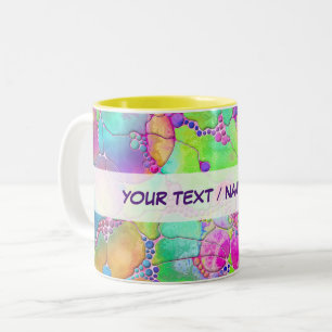 Tasse 2 Couleurs Motif Peint À La Main Et Numériquement Art 41