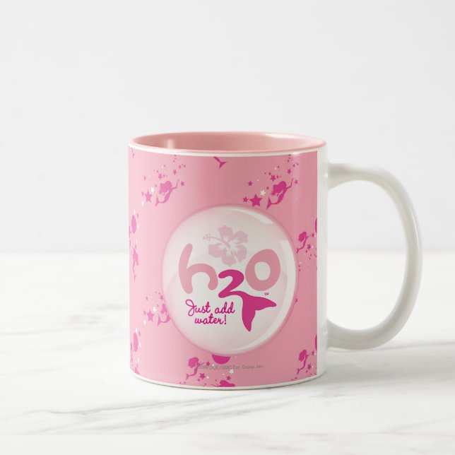 Tasse 2 Couleurs Motif rose de sirène (Droit)