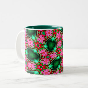 Tasse 2 Couleurs Motif Rose du désert