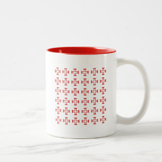 Tasse 2 Couleurs Motif rouge de croix de Templar
