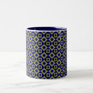 Tasse 2 Couleurs Motif royal bleu/or