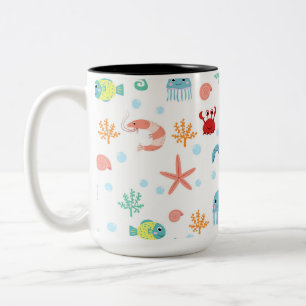 Tasse 2 Couleurs Motif Sea World