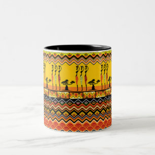 Tasse 2 Couleurs Motifs colorés des femmes africaines