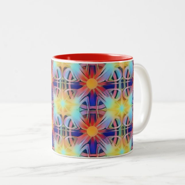 Tasse 2 Couleurs Motifs de Light Boho (Devant droit)