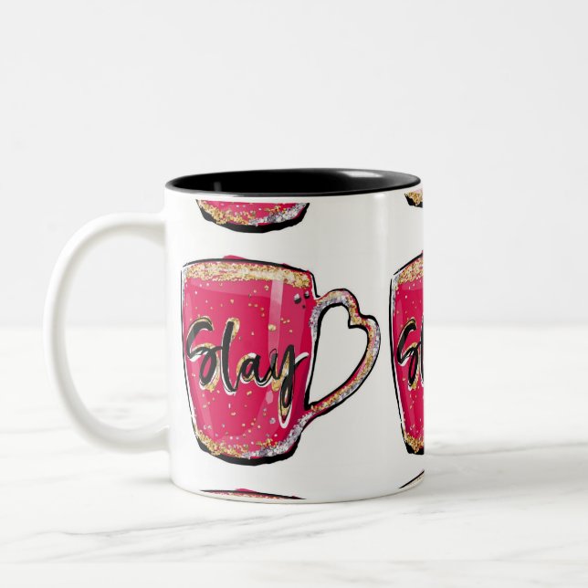 Tasse 2 Couleurs motivation du café et du matin (Gauche)