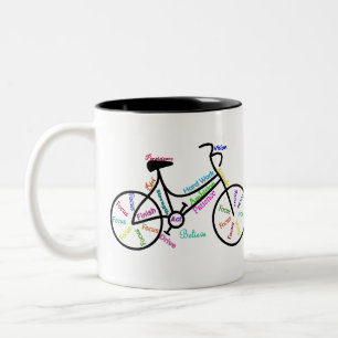 Tasse 2 Couleurs Motivational Bike, Vélo, Cyclisme, Sport, Hobby